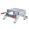 MUNK Arbeitspodest fahrbar Stahl-Gitterrost 600mm Stufenbreite 2 Stufen