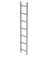 MUNK Schachtleiter aus Edelstahl 400mm breit 7 Sprossen 1,96m lang