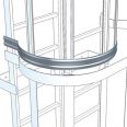 Zarges 3/4-Rückenschutzbügel für seitlichen Ausstieg Aluminium eloxiert ø 700mm