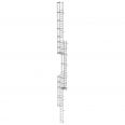 MUNK ortsfeste Steigleitern Edelstahl, 16,80m SH PG2