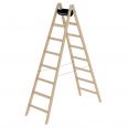 MUNK Holz Stehleiter 2x8 Sprossen