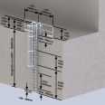 Euroline Steigleiter Stahl verzinkt SH 6,44m