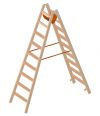 Layher 1020 Holzstehleiter mit 2x9 Stufen