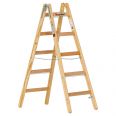 Euroline Holz Sprossenstehleiter 2x5 Sprossen