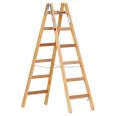 Euroline Holz Sprossenstehleiter 2x6 Sprossen