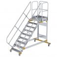 MUNK Plattformtreppe fahrbar 45° Stufenbreite 800mm 9 Stufen