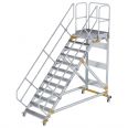 MUNK Plattformtreppe fahrbar 45° Stufenbreite 1000mm 12 Stufen