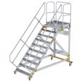 MUNK Plattformtreppe fahrbar 45° Stufenbreite 1000mm 10 Stufen