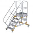 MUNK Plattformtreppe fahrbar 45° Stufenbreite 600mm 5 Stufen