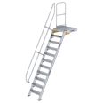 MUNK Treppe mit Plattform 60° inkl. einen Handlauf, 600mm Stufenbreite, 11 Stufen