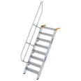 MUNK Treppe 60°  inkl. einen Handlauf, 800mm Stufenbreite, 8 Stufen