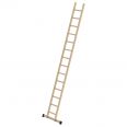 MUNK Holz-Anlegeleiter mit Traverse 14 Sprossen