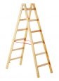 Zarges Holz Stehleiter Cresta B, beidseitig begehbar 2x6 Sprossen