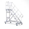 Zarges Plattformtreppe fahrbar 60° 800mm Stufenbreite 9 Stufen