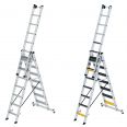 MUNK Stufen- Mehrzweckleiter 3-teilig mit nivello-traverse-small