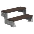 Dolle Außentreppe Gardentop 54-66cm Geschosshöhe mit Trimax dunkelbraun 80cm breit ohne Geländer