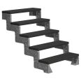 Dolle Außentreppe Gardentop 90-110cm Geschosshöhe mit Trimax anthrazit 100cm breit ohne Geländer