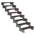 Dolle Außentreppe Gardentop 144-176cm Geschosshöhe mit Trimax dunkelbraun 80cm breit ohne Geländer