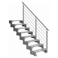 Dolle Außentreppe Gardentop 144-176cm Geschosshöhe mit Einlegerahmen 100cm breit mit Prova-Geländer