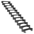 Dolle Außentreppe Gardentop 216-264cm Geschosshöhe mit Trimax anthrazit 100cm breit ohne Geländer