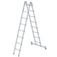 MUNK Gelenk-Klappleiter mit Nivello® Traverse 2x8 Sprossen