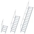 Euroline 510 Treppe 60° 600mm Stufenbreite 4 Stufen Stahl Gitterrost