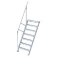 Euroline 510 Treppe 60° 600mm Stufenbreite 7 Stufen Alu gerieft