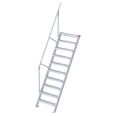 Euroline 510 Treppe 60° 800mm Stufenbreite 10 Stufen Alu gerieft