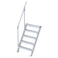 Euroline 510 Treppe 60° 1000mm Stufenbreite 5 Stufen Alu gerieft