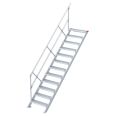 Euroline 510 Treppe 45° 600mm Stufenbreite 12 Stufen Alu gerieft