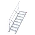 Euroline 510 Treppe 45° 800mm Stufenbreite 8 Stufen Alu gerieft
