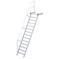 Euroline 511 Podesttreppe 60° 600mm Stufenbreite 14 Stufen Alu gerieft