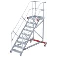 Euroline 513 Wartungsbühne 45° 800mm Stufenbreite 9 Stufen Alu gerieft