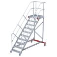 Euroline 513 Wartungsbühne 45° 1000mm Stufenbreite 10 Stufen Alu gerieft