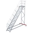 Euroline 513 Wartungsbühne 45° 800mm Stufenbreite 18 Stufen Alu gerieft