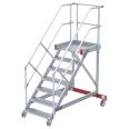 Euroline 513 Wartungsbühne 45° 800mm Stufenbreite 7 Stufen Alu gerieft