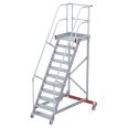 Euroline 513 Wartungsbühne 60° 800mm Stufenbreite 10 Stufen Alu gerieft