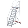 Euroline 513 Wartungsbühne 60° 1000mm Stufenbreite 11 Stufen Alu gerieft