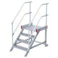 Euroline 514 Anstieg 45° 600mm Stufenbreite 4 Stufen Alu gerieft