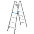 Iller Stufen Stehleiter Alu Ergo Plus eloxiert 2x5 Stufen