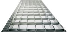 MUNK Stufenbelag Aluminium Gitterrost eloxiert 1000mm Stufenbreite, 235mm Stufentiefe, Mehrpreis