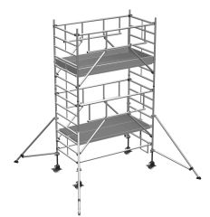 Zarges Fahrgerüst MultiTower S-PLUS 2T mit Auslegern, doppelte Plattformbreite 2,50m Plattformlänge 5,30m AH