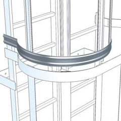 Zarges 3/4-Rückenschutzbügel für seitlichen Ausstieg Aluminium ø 700mm