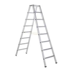 Zarges gebördelte Stehleiter, eloxiert Saferstep B 2x16 Stufen