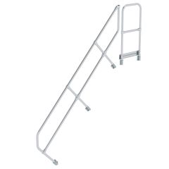 MUNK Handlauf für Treppe 45° mit Plattform, 9 Stufen