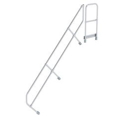 MUNK Handlauf für Treppe 45° mit Plattform, 10 Stufen