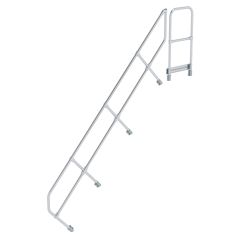 MUNK Handlauf für Treppe 45° mit Plattform, 11 Stufen