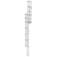 MUNK ortsfeste Steigleitern Aluminium eloxiert, 11,76m SH PG1