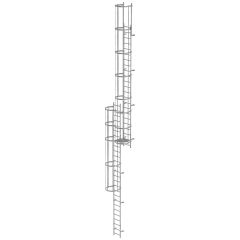 MUNK ortsfeste Steigleitern Aluminium eloxiert, 11,76m SH PG2