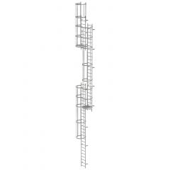 MUNK ortsfeste Steigleitern Aluminium eloxiert, 13,16m SH PG2